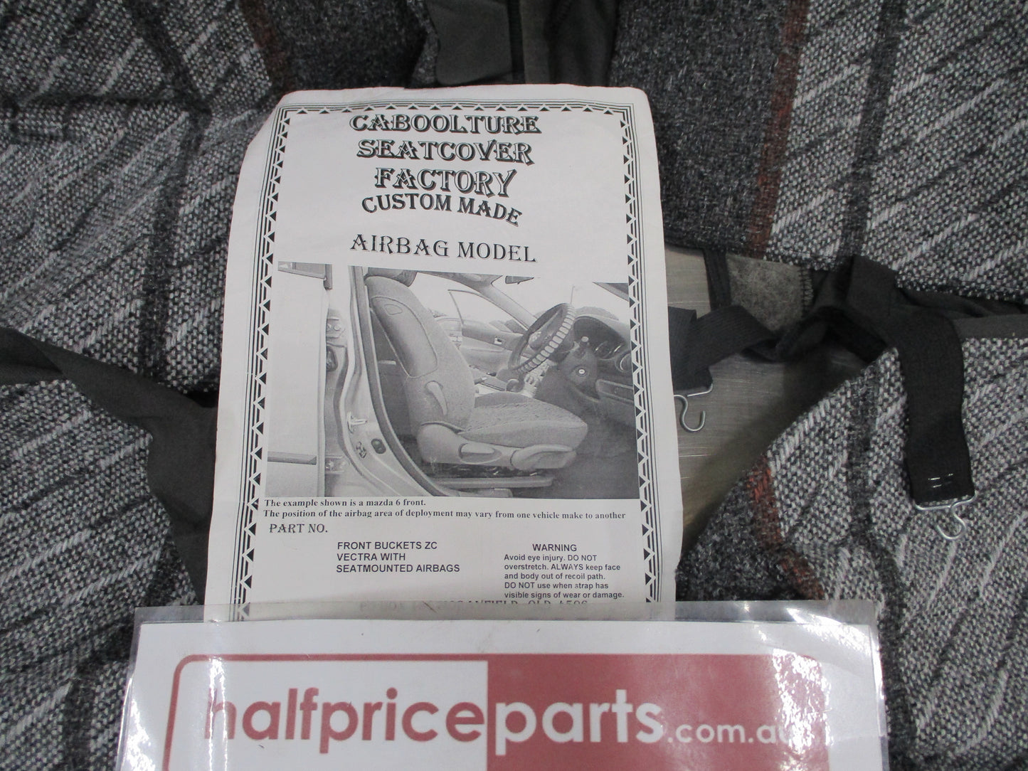 Holden Vectra ZC Front Seat Covers Suits Seat Mounted Air Bags New Part