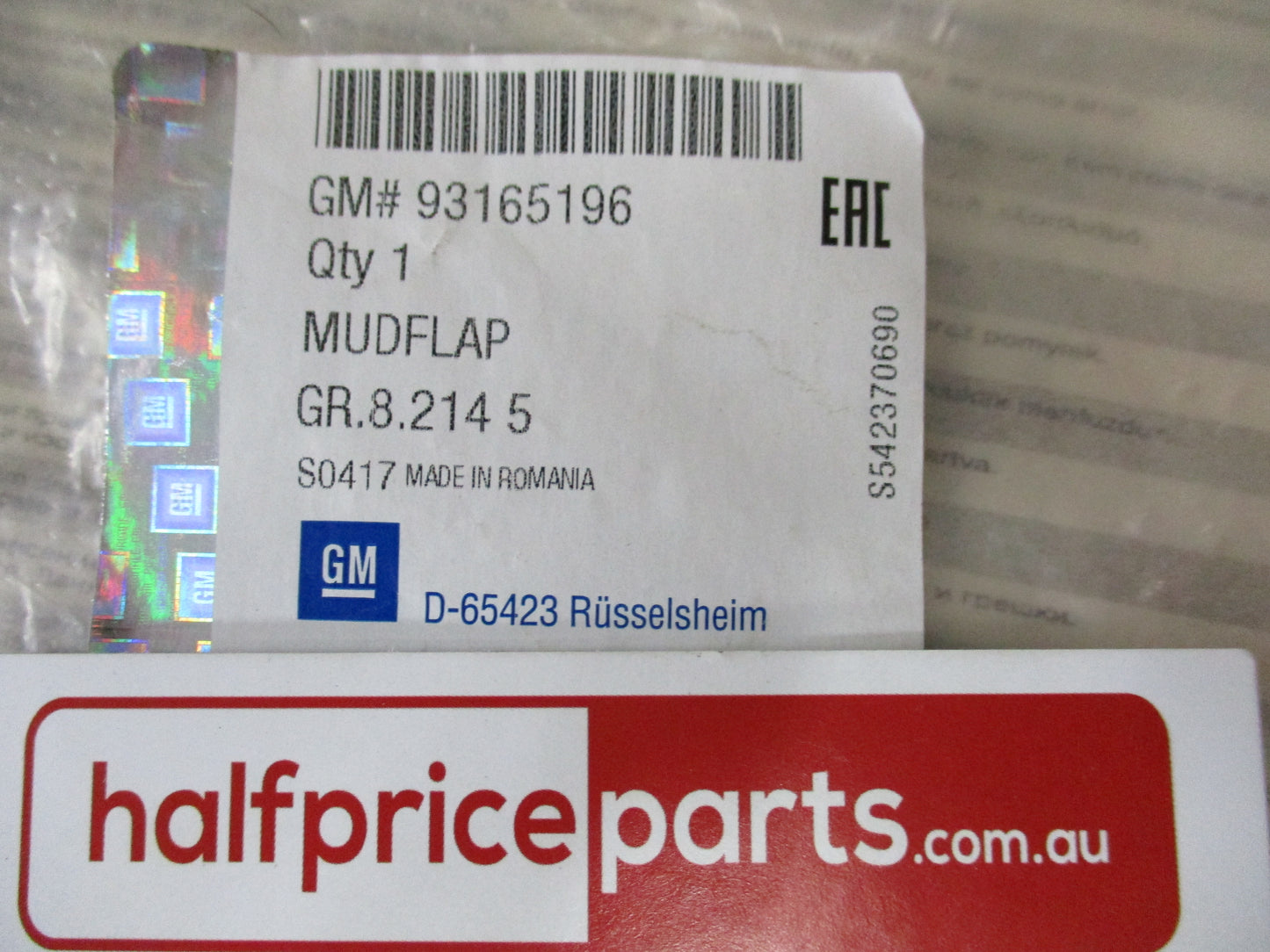 Holden Astra AH Genuine Front Mudflap Kit New Part