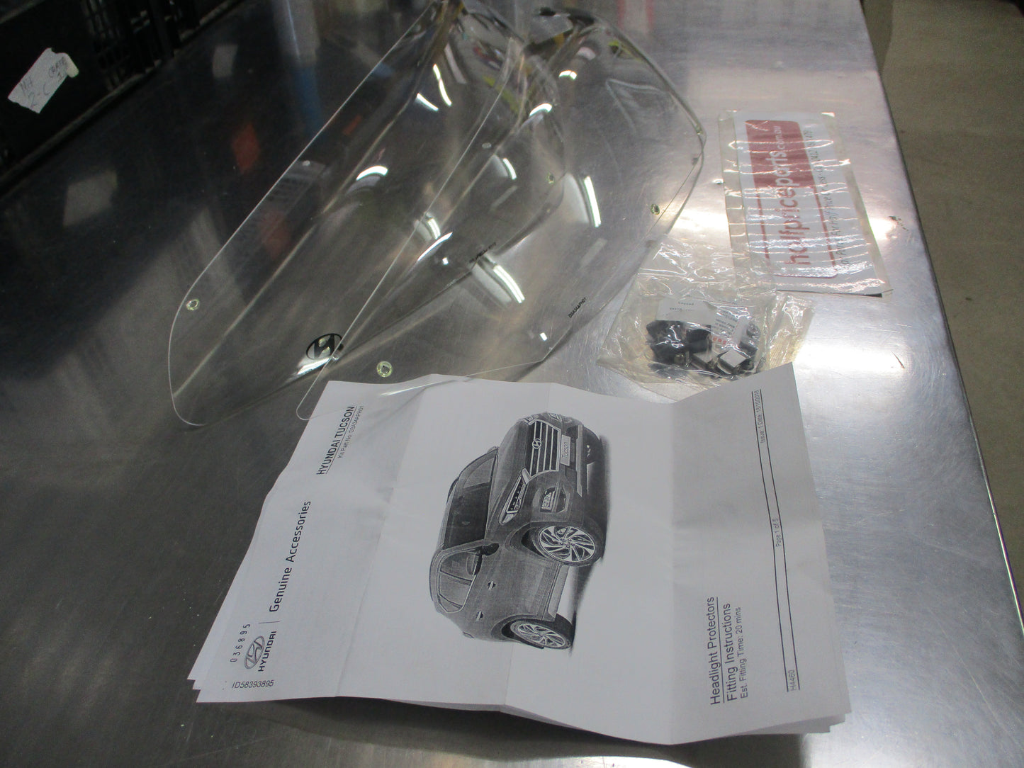 Hyundai Tucson Genuine Front Head Light Protector Kit With Fitting Kit New Part