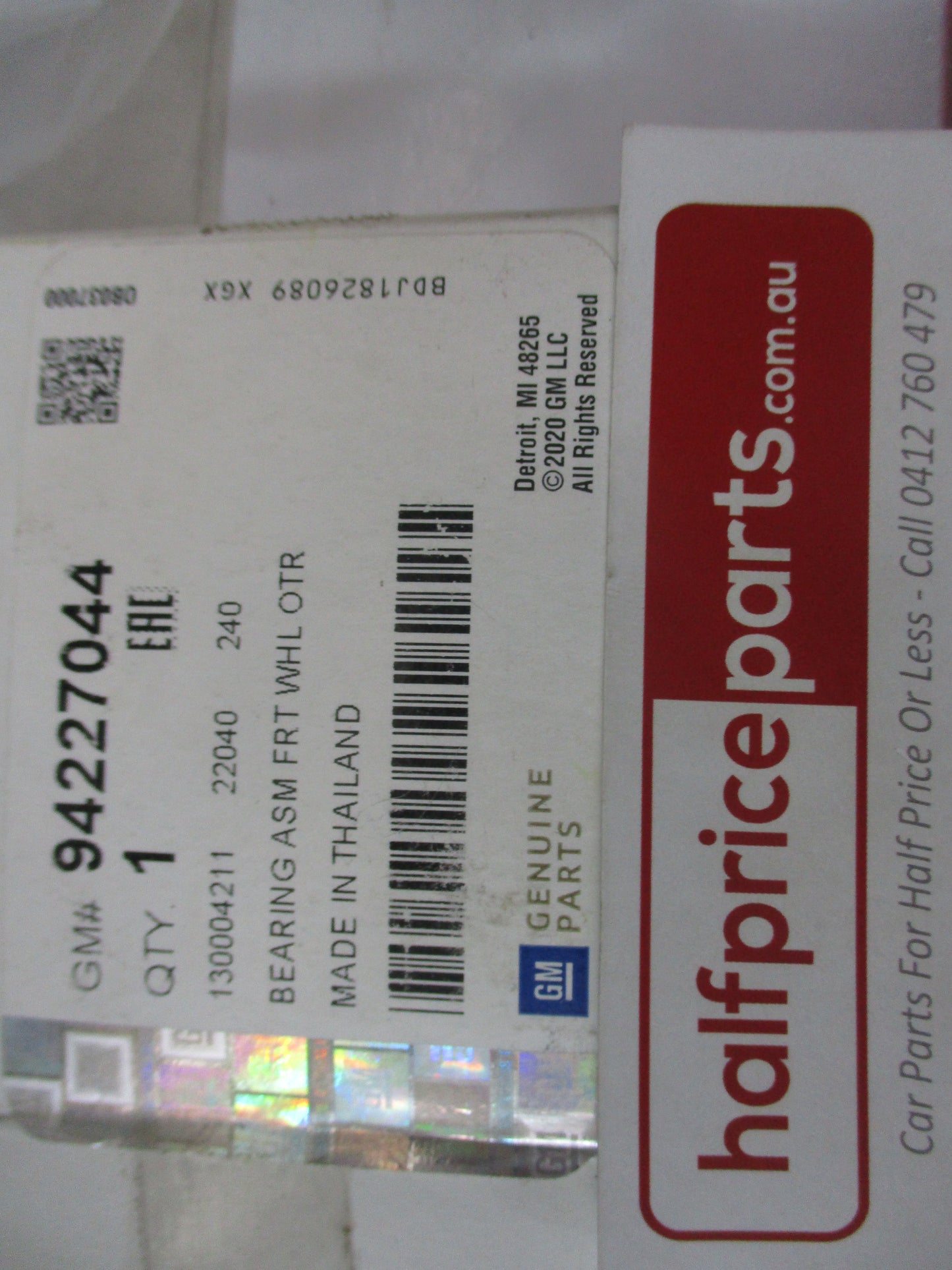 Holden Colorado/Trailblazer Genuine Front Outer Wheel Bearing New Part