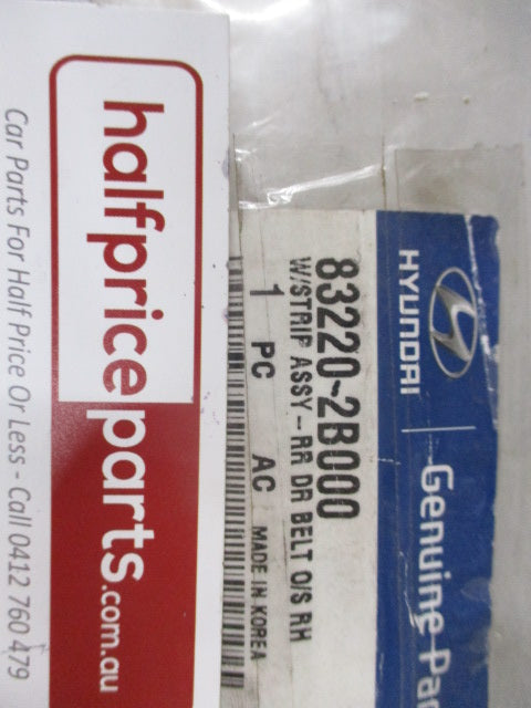 Hyundai Santa Fe Genuine Right Hand Rear (Drivers) Outside Weather Strip Belt New Part
