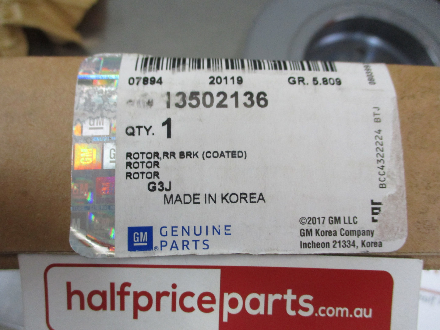 Holden Trax Genuine Rear Disc Rotors (Pair) New Part