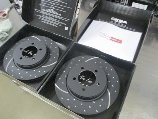 RDA Ford Explorer UT / UX / UZ V6 / V8 Front Slotted And Dimpled Rotor Pair New Part