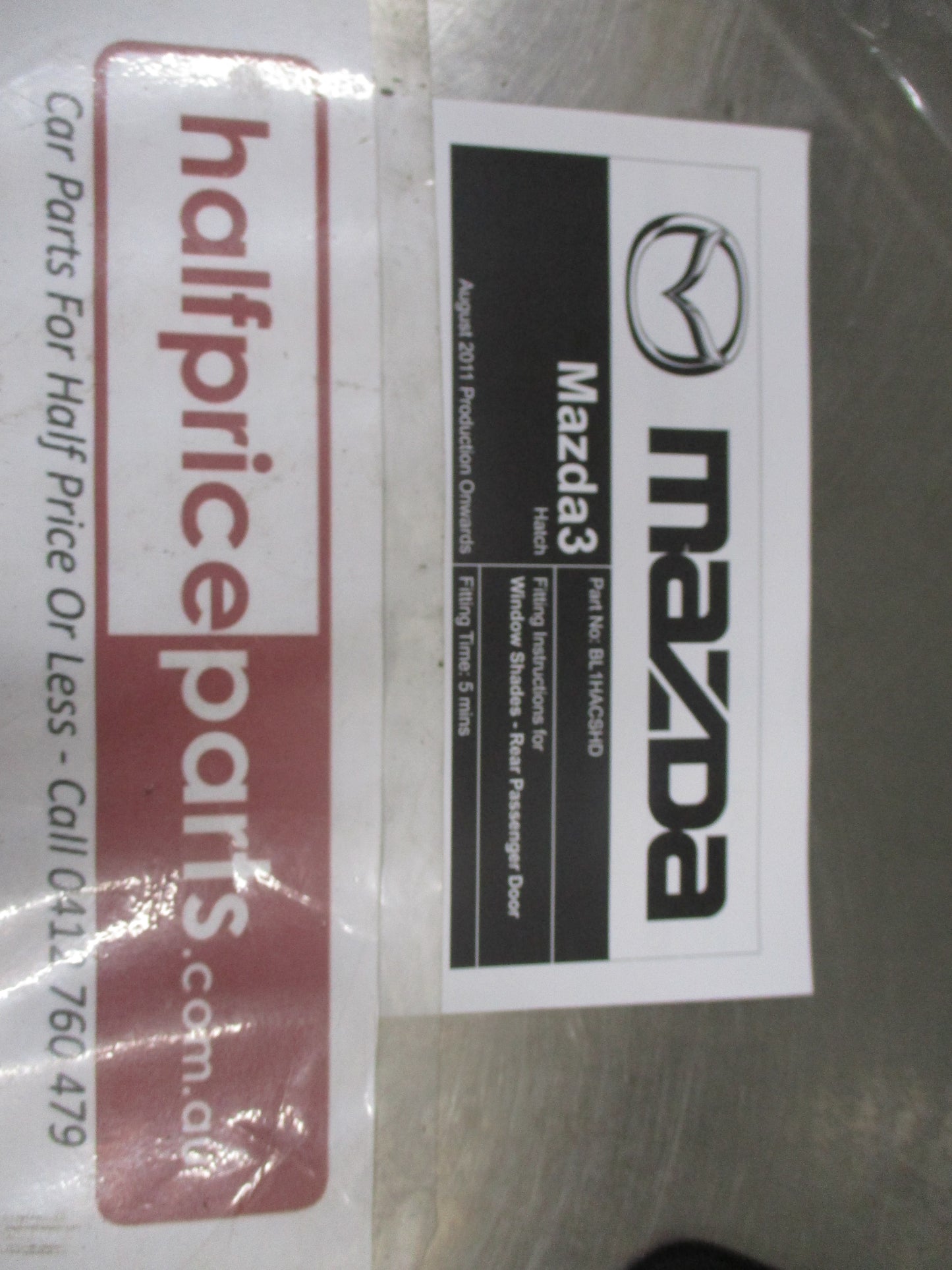 Mazda 3 BL Hatch Face Lift Genuine Rear Door Sun Shade Kit New Part