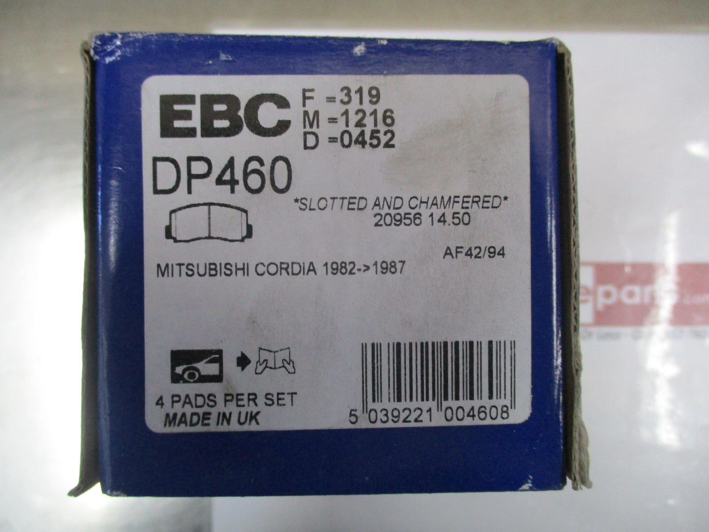 EBC Ultimax Front Brake Pads To Suit Mitsubishi Cordia 1982 To 1987 New Part