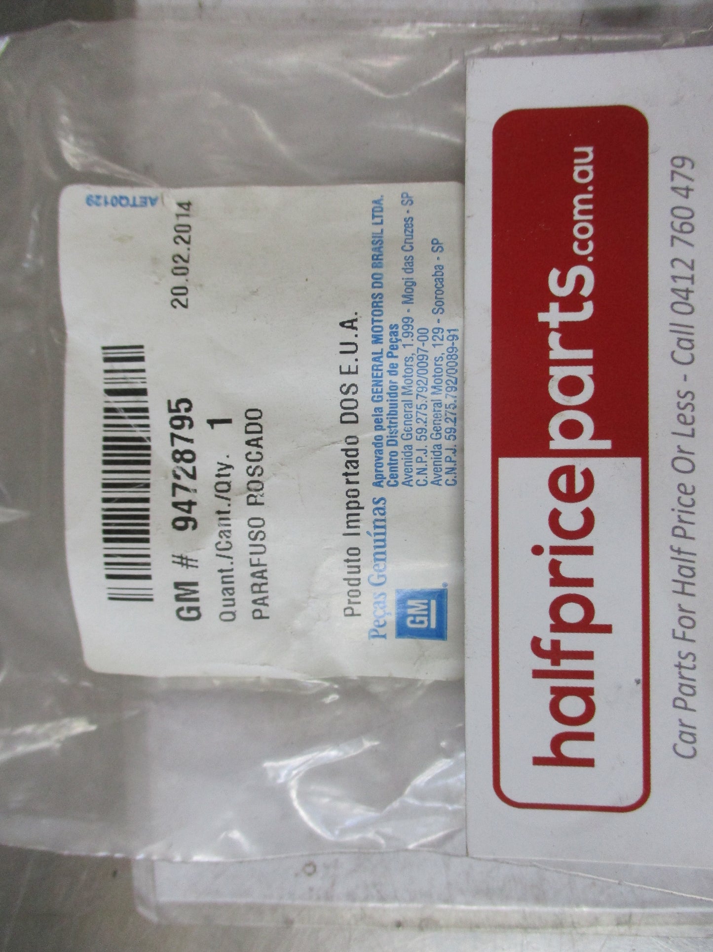 Holden RG Colorado/Traiblazer Genuine Rear Brake Calliper Bracket Bolt New Part