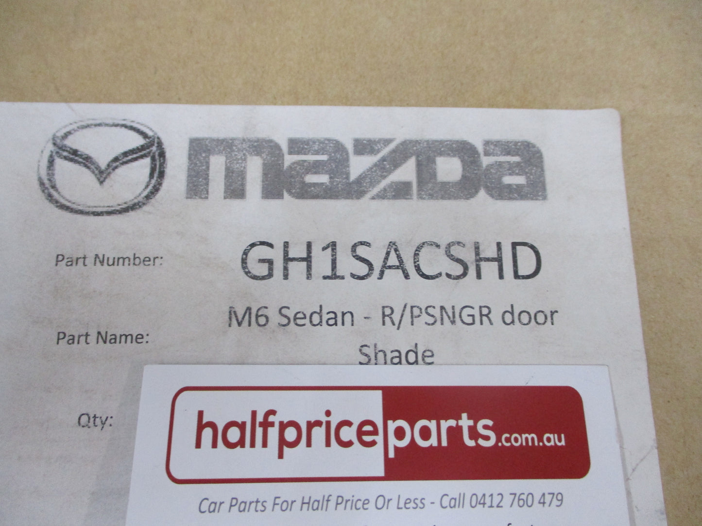 Mazda 6 GH Sedan Genuine Rear Door Shades Pair New Part
