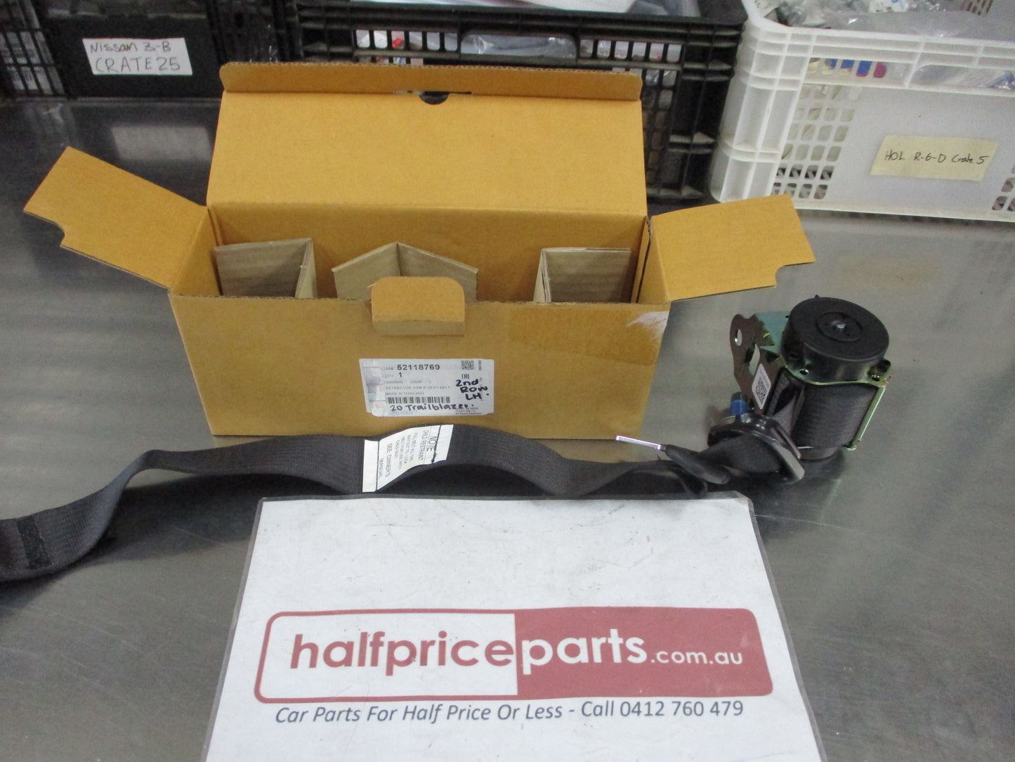 Holden Trailblazer Genuine 2nd Row Left Hand Side Retractorable Seat Belt New Part