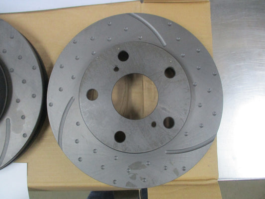 RDA Slotted & Dimpled Front Rotor Pair To Suit Holden Apollo / Toyota Camry New Part