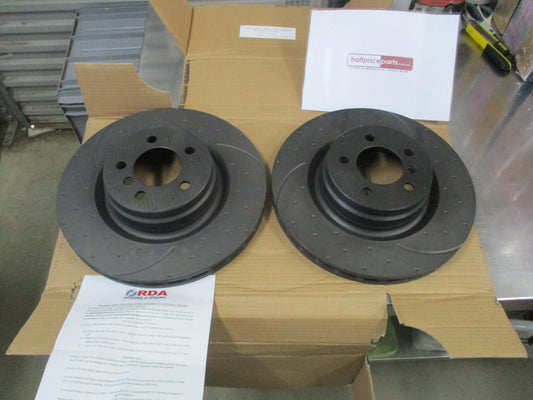 RDA Slotted & Dimpled 360mm Front Rotor Pair To Suit Range Rover New Part