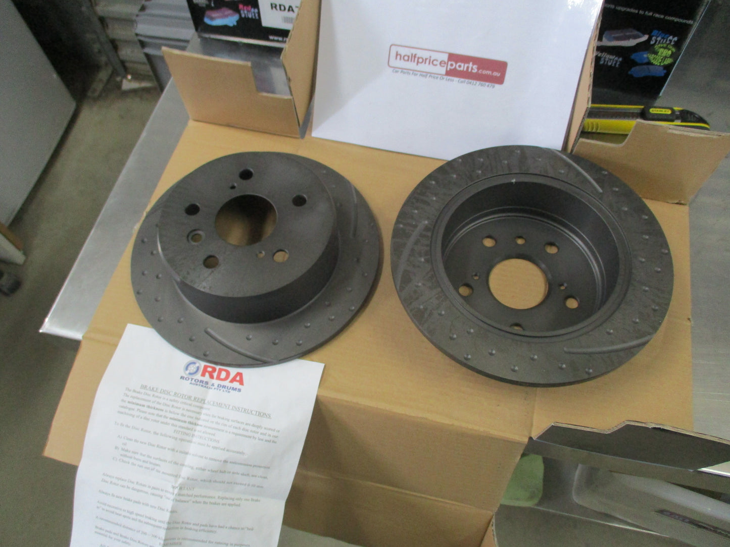 RDA Slotted & Dimpled Rear Disc Rotor To Suit Holden Apollo New Part