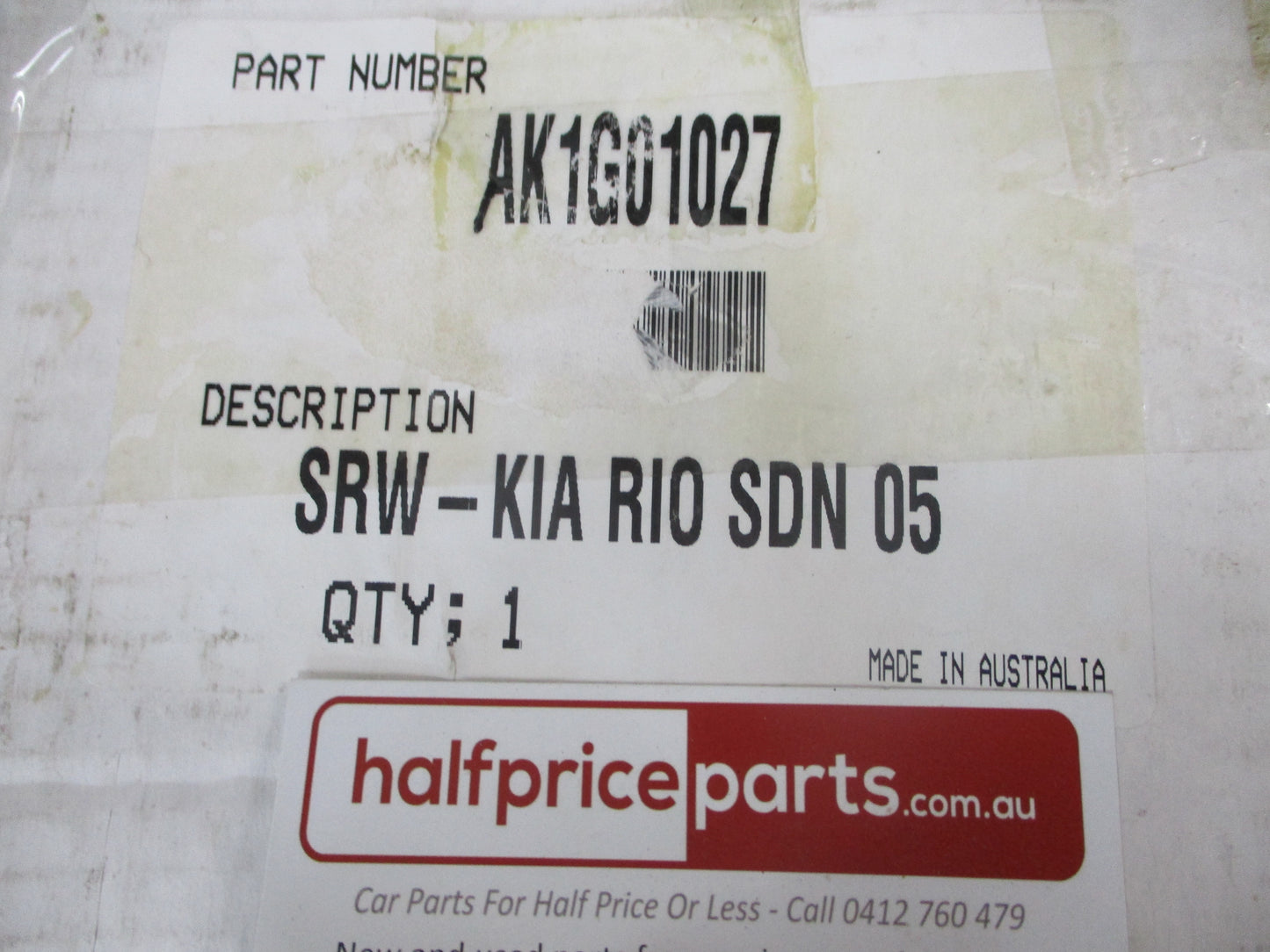 Kia Rio Genuine Rear Only Slimline Weathershields New Part