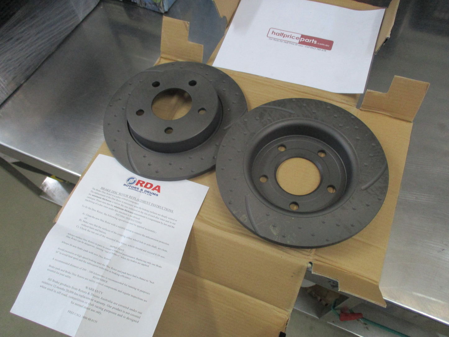 RDA Rear Slotted & Dimpled Disc Rotors To Suit Mazda 3 BK & BL 2.0L New Part