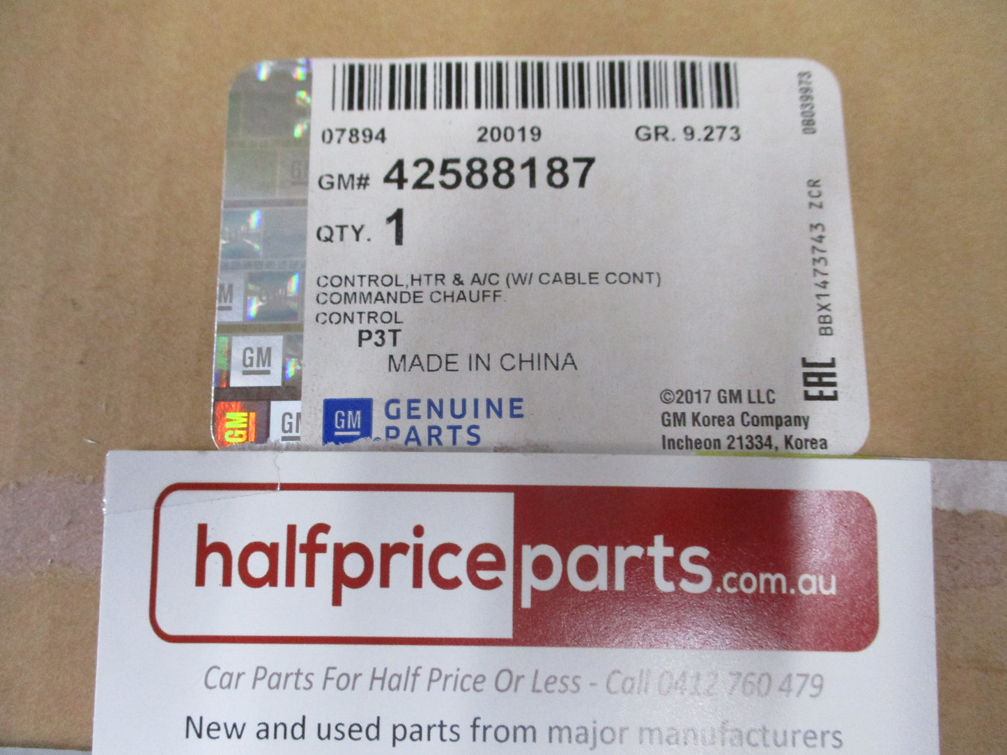 Holden Trax TJ Genuine A/C And Heater Controllers (Cable Not Included) New Part