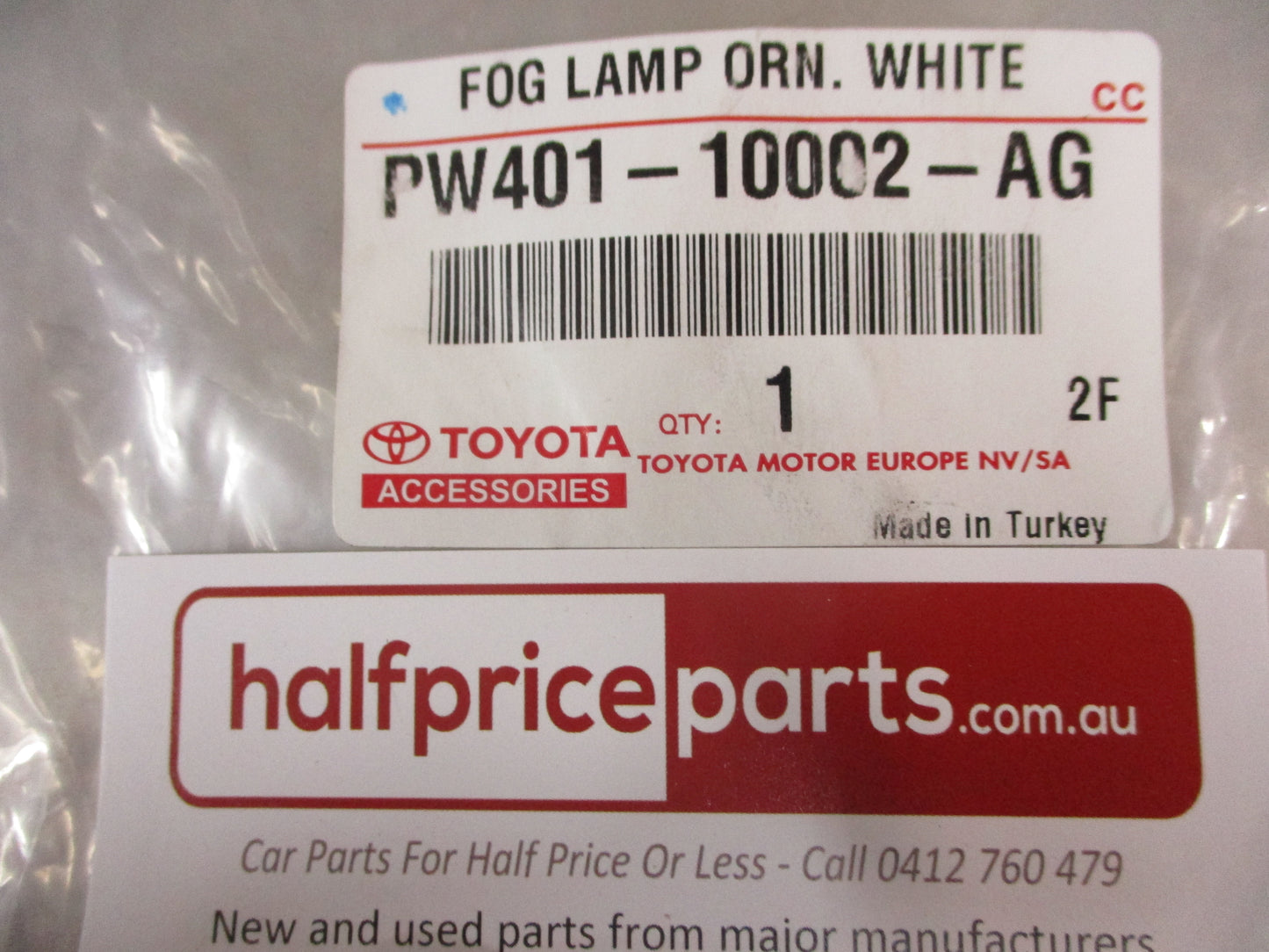 Toyota CHR Genuine Fog Light Garnish Set Left And Right (White 058) New Part