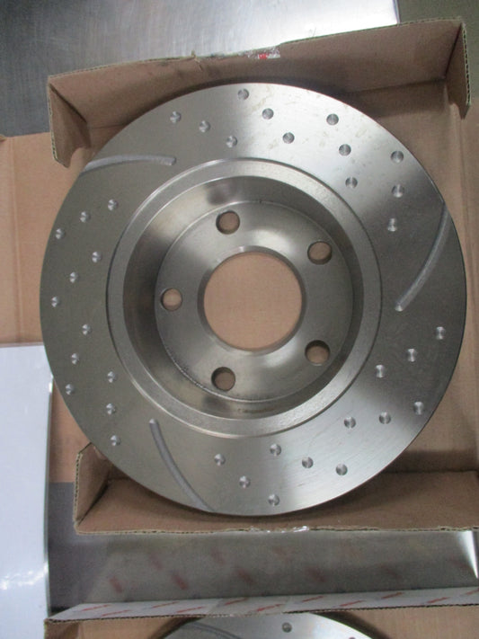 RDA Slotted & Dimpled Rear Brake Rotor Pair To Suit Audi A6 / RS6 / S6 New Part