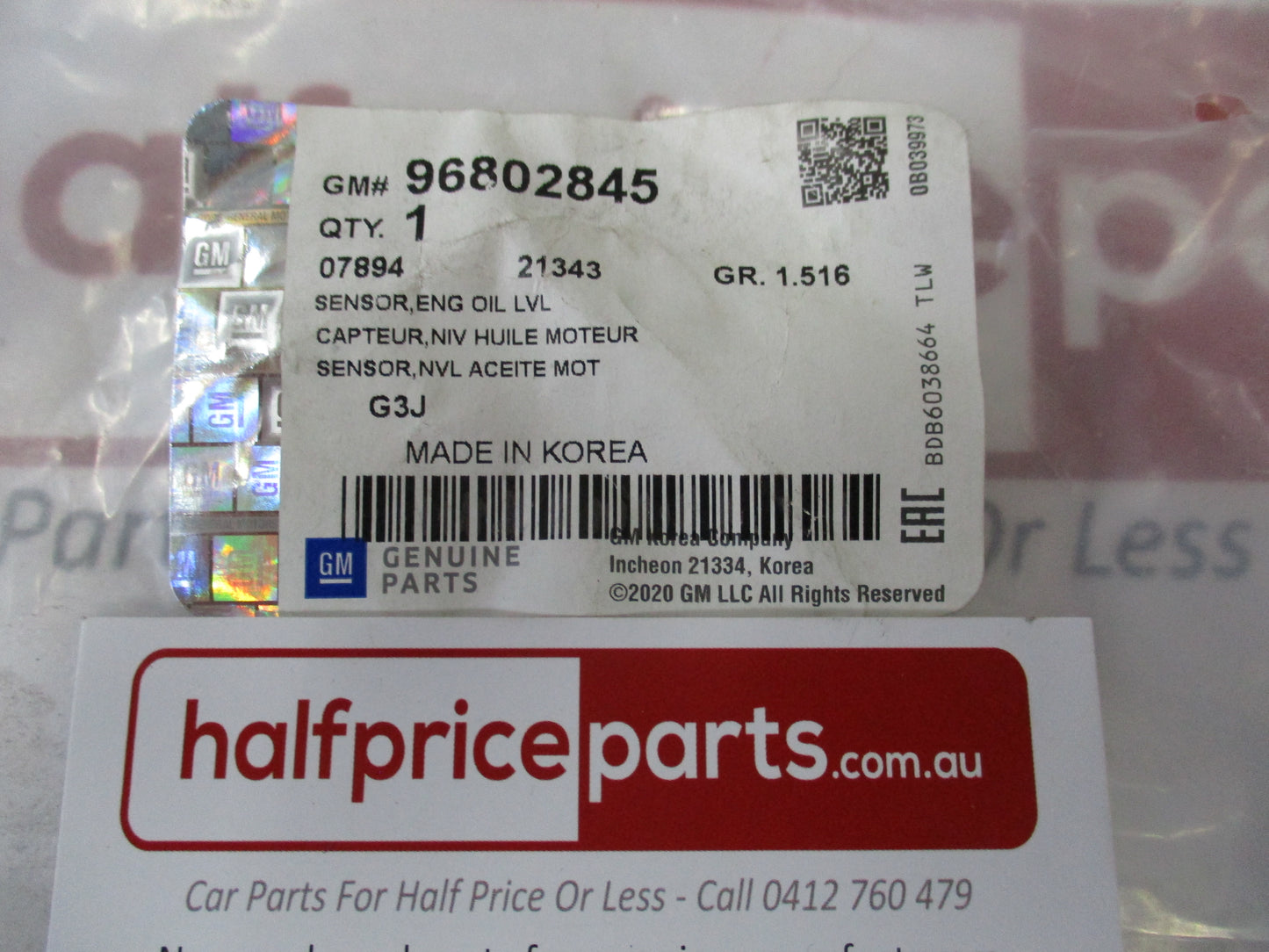 Holden Cruze Genuine Oil Level Sensor Assembly New Part