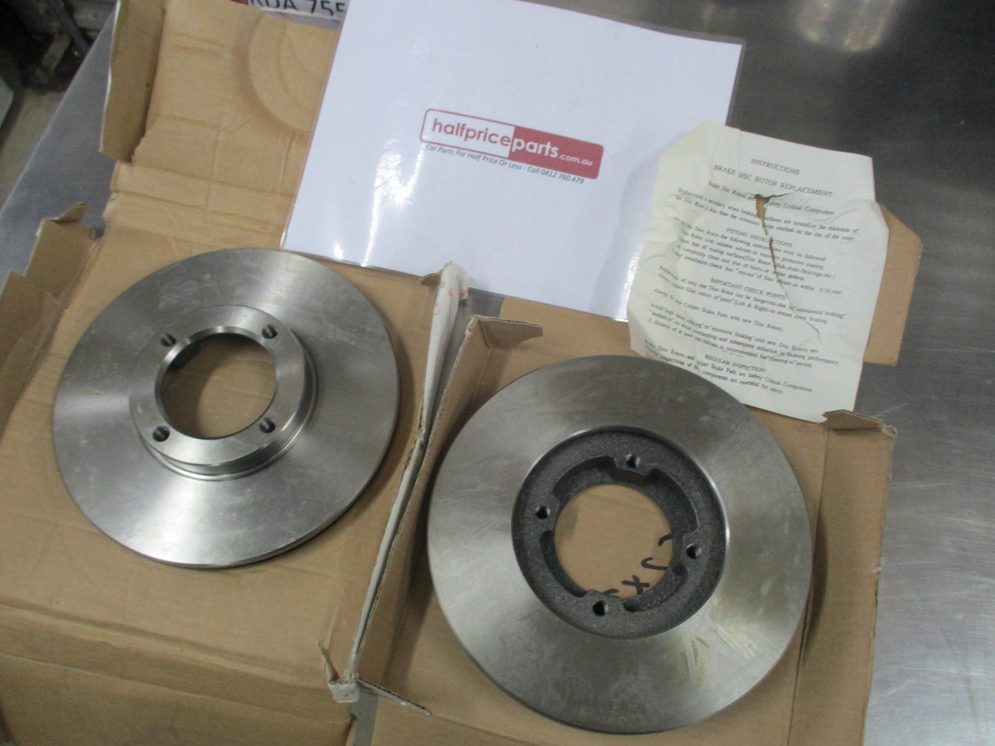 RDA Standard Front Disc Rotors (Pair) Suits Toyota Lite Ace New Part