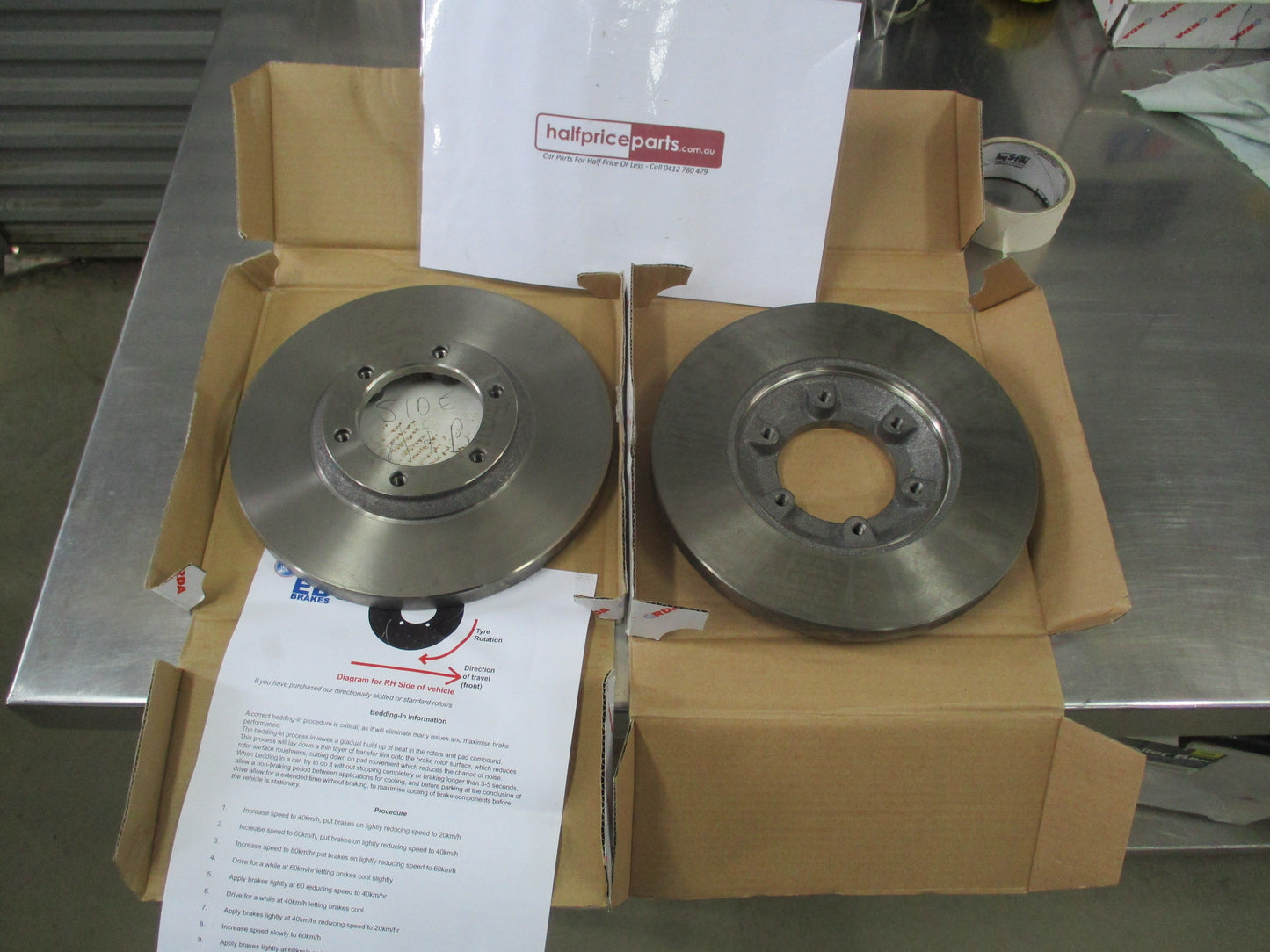 RDA Standard Front Disc Rotors (Pair) To Suit Holden Rodeo KB KBD New Part