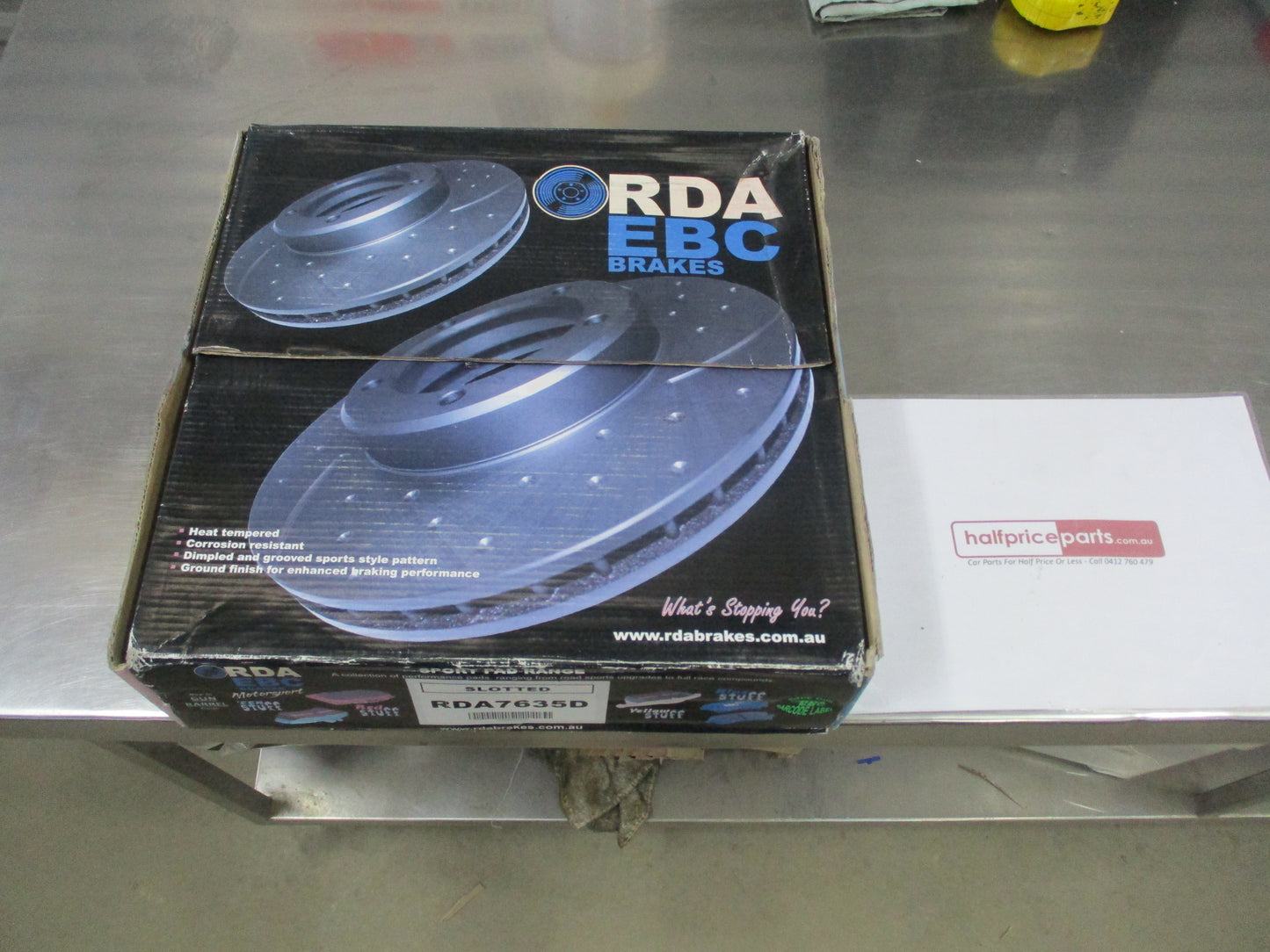 RDA Slotted & Dimpled Front Disc Rotors (Pair) To Suit Chrysler Voyager New Part