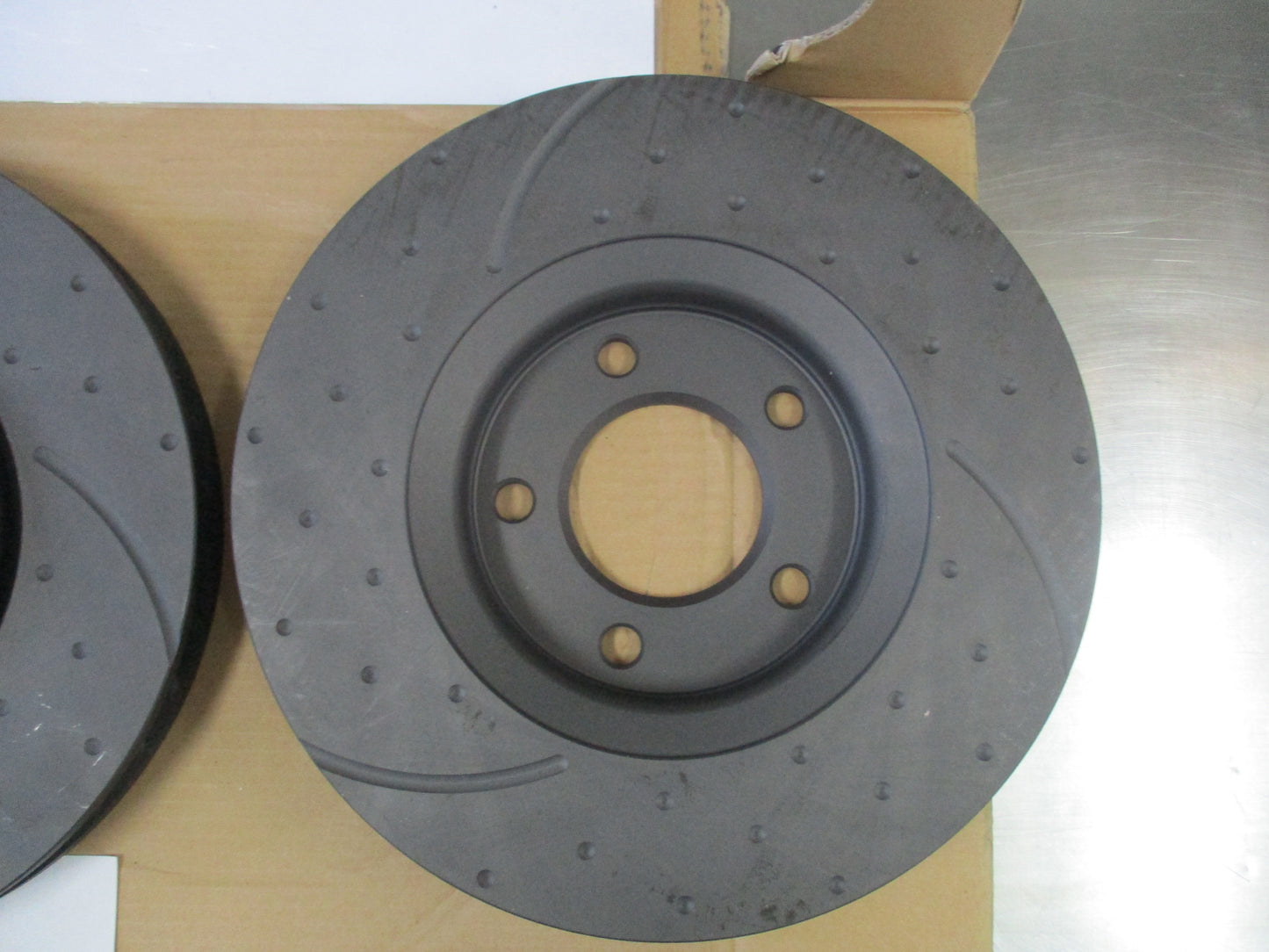 RDA Slotted & Dimpled Front Disc Rotors (Pair) To Suit Chrysler Voyager New Part