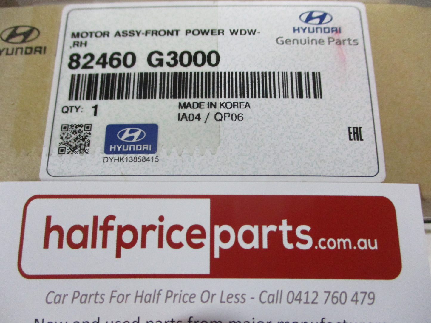 Hyundai Elantra Genuine Right Hand Front Power Window Motor New Part