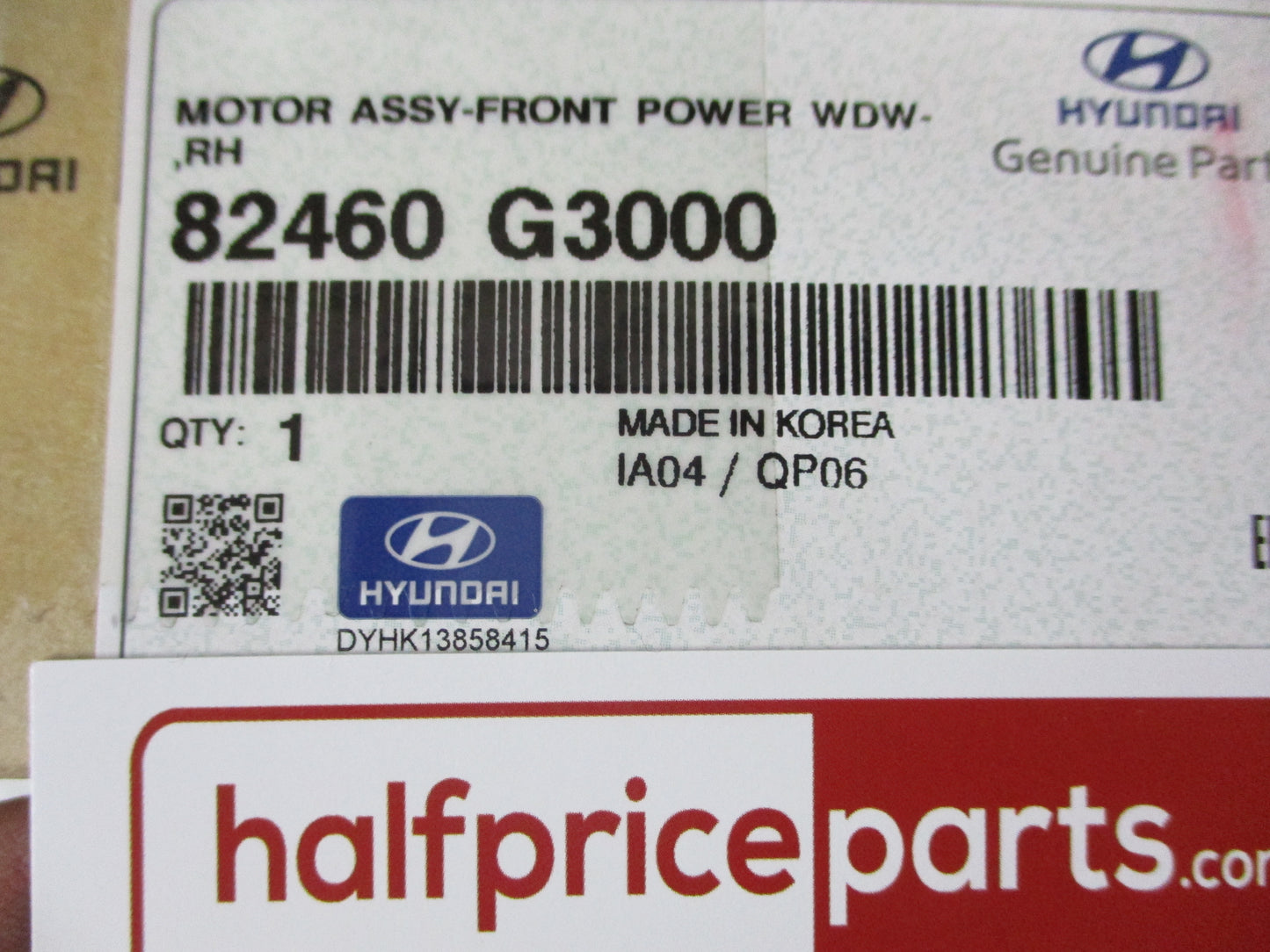 Hyundai Elantra Genuine Right Hand Front Power Window Motor New Part