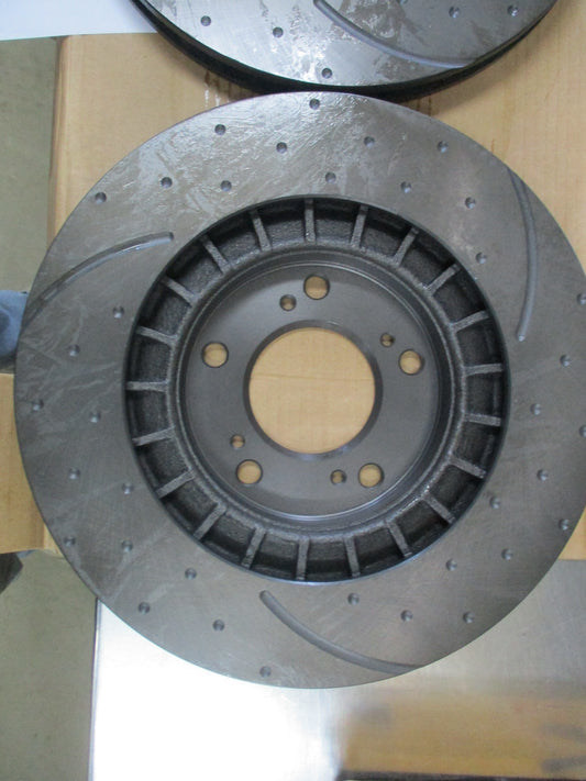 RDA Front Disc Rotors Slotted & Dimpled Suits Honda S2000 AP1 (Solod As A Pair ONLY) New Part