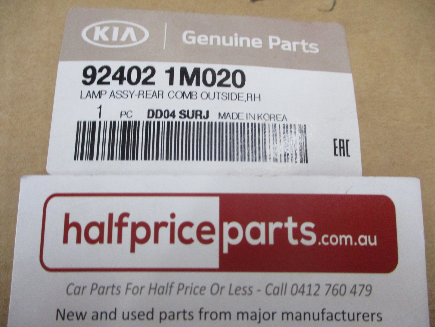 Kia Cerato Sedan Genuine Right Hand Rear Combination Light New Part