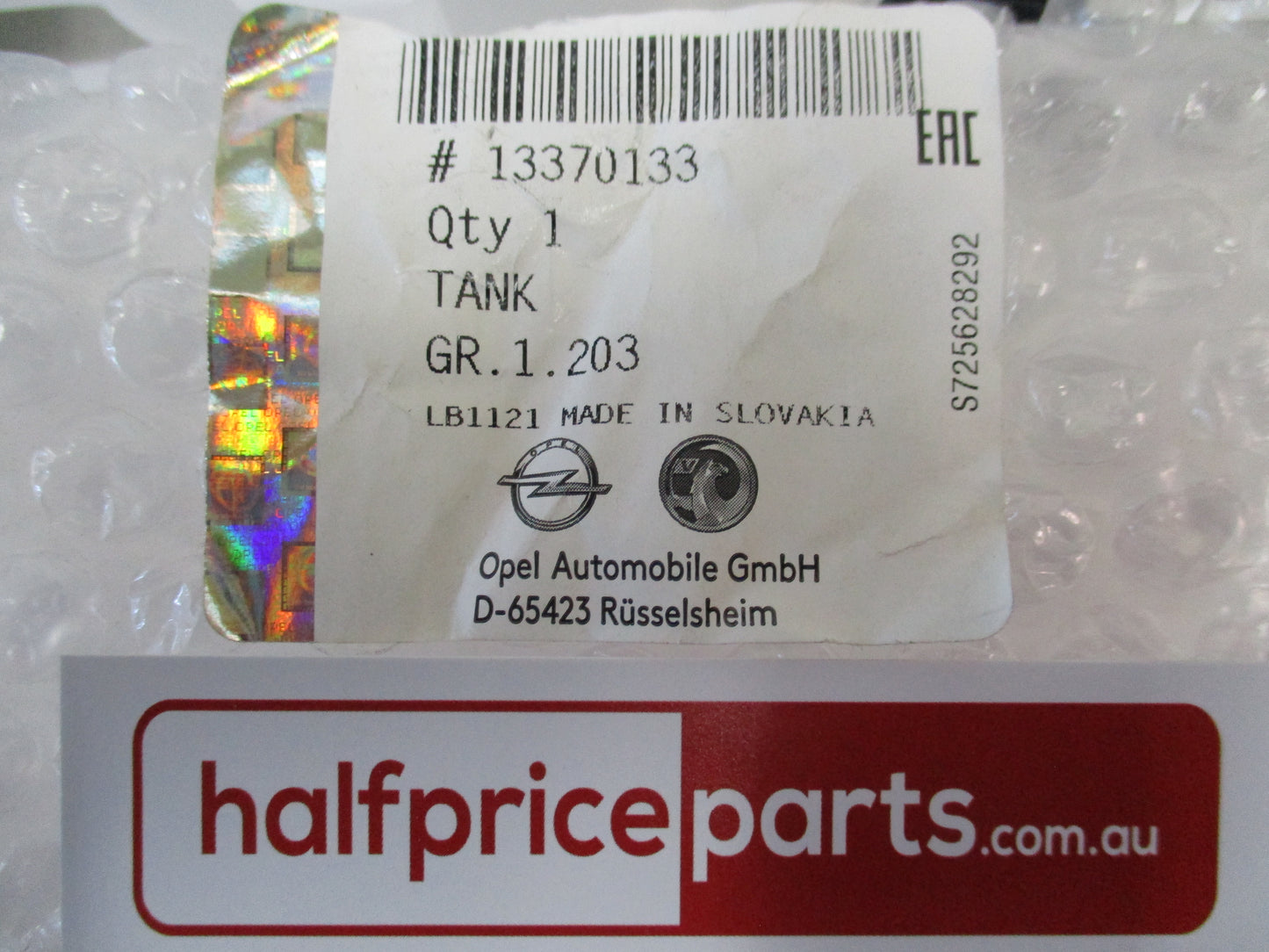 Holden Astra / Cascada Genuine Coolant Header Tank With Sensor New Part