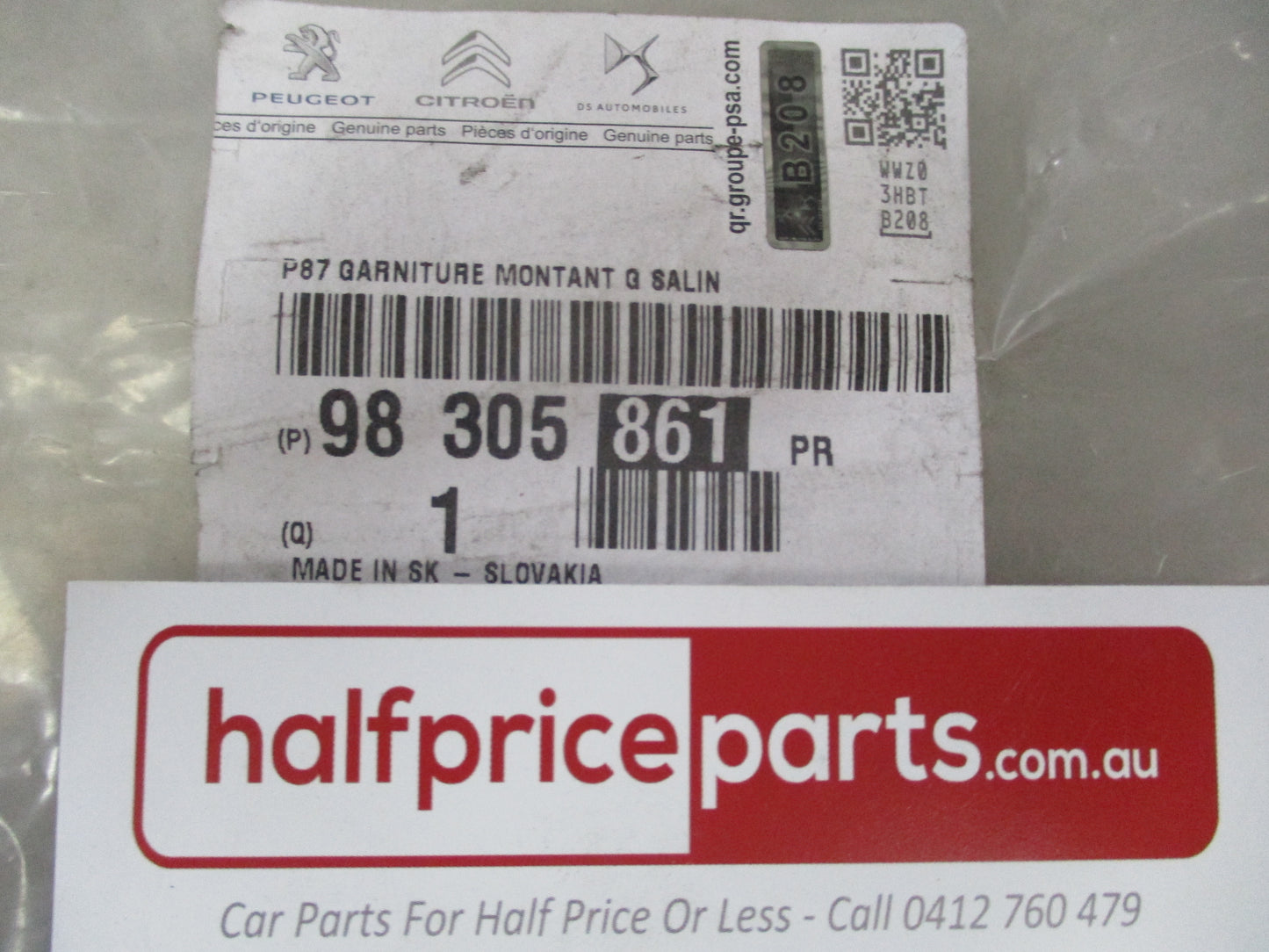 Peugeot 3008 S2 Genuine Left Hand A Pillar Trim (No Fabric) New Part