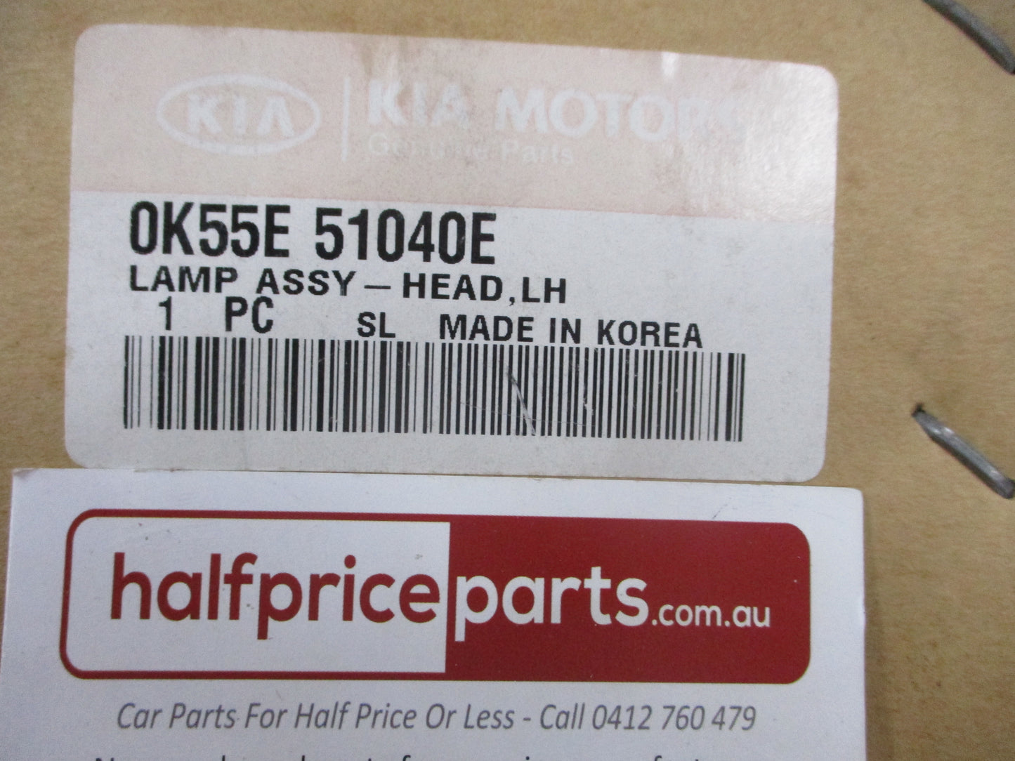 Kia Carnival Genuine Left Hand Headlight Assembly New Part
