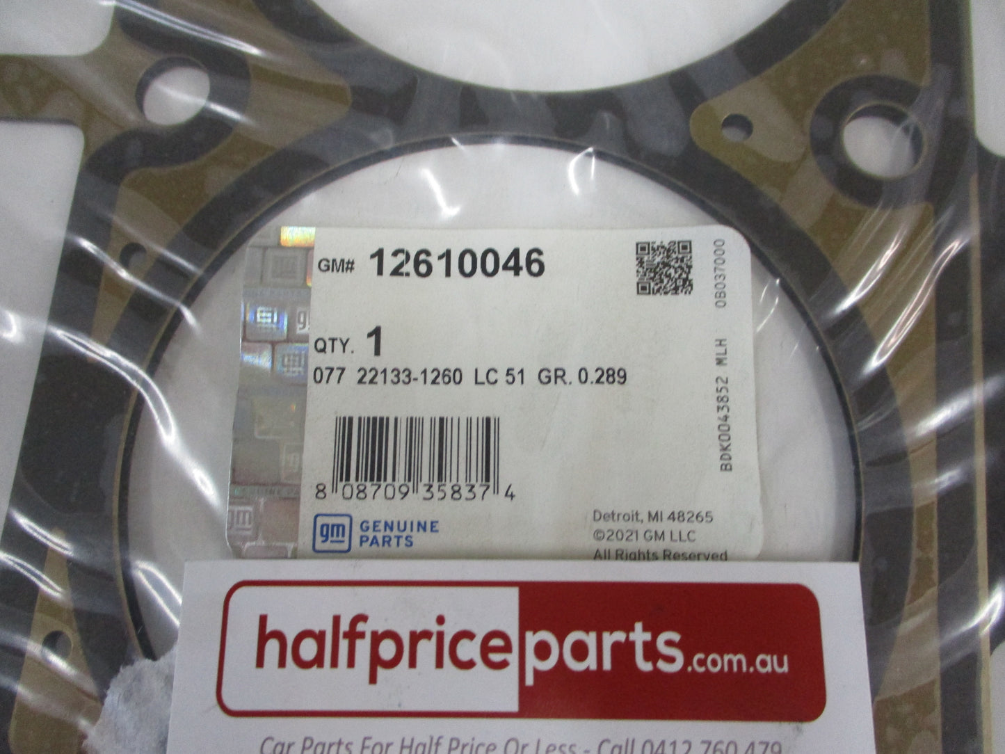 Holden Commodore VT/VX/VY/VZ 6.0 LS2/L98/L77 Genuine Head Gasket New Part