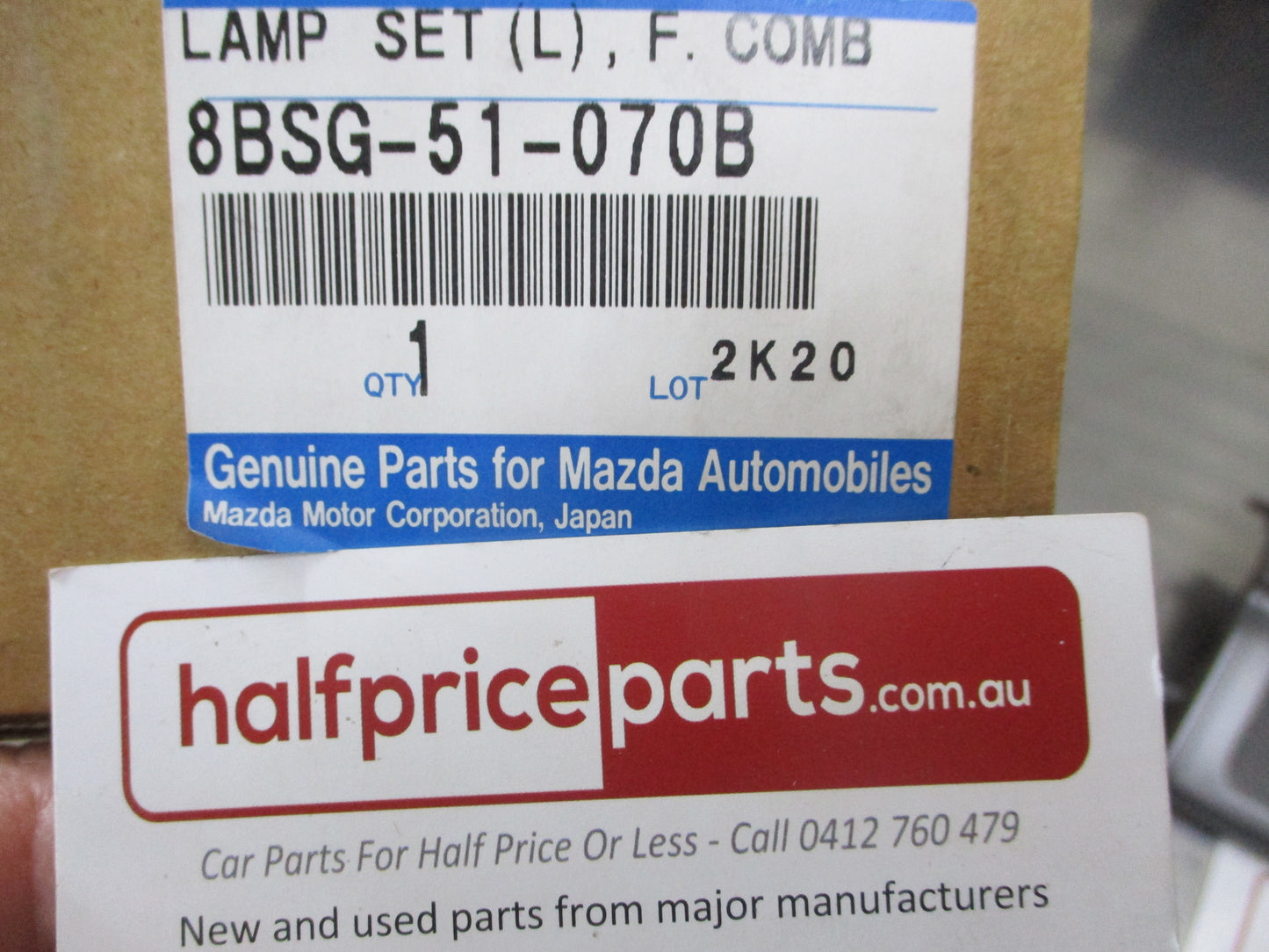 Mazda E-Series Van Genuine Left Hand Headlight Case With Indicator DARK GREY New Part