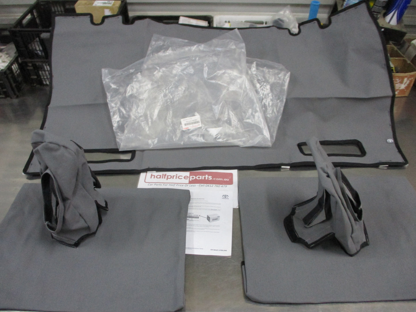Toyota Hilux Extra Cab Genuine Rear Full Canvas Seat Covers New Part