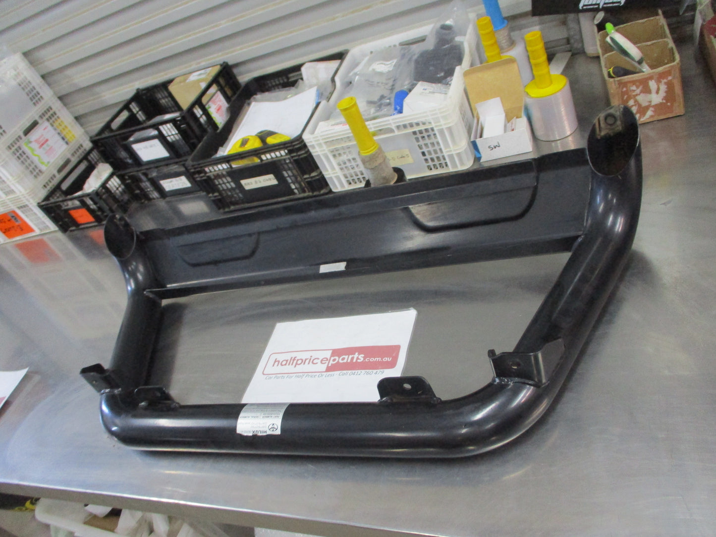 Toyota Hilux Genuine Stainless Black Nudge Bar (Replacement Only No Fitting KIt) Used Part
