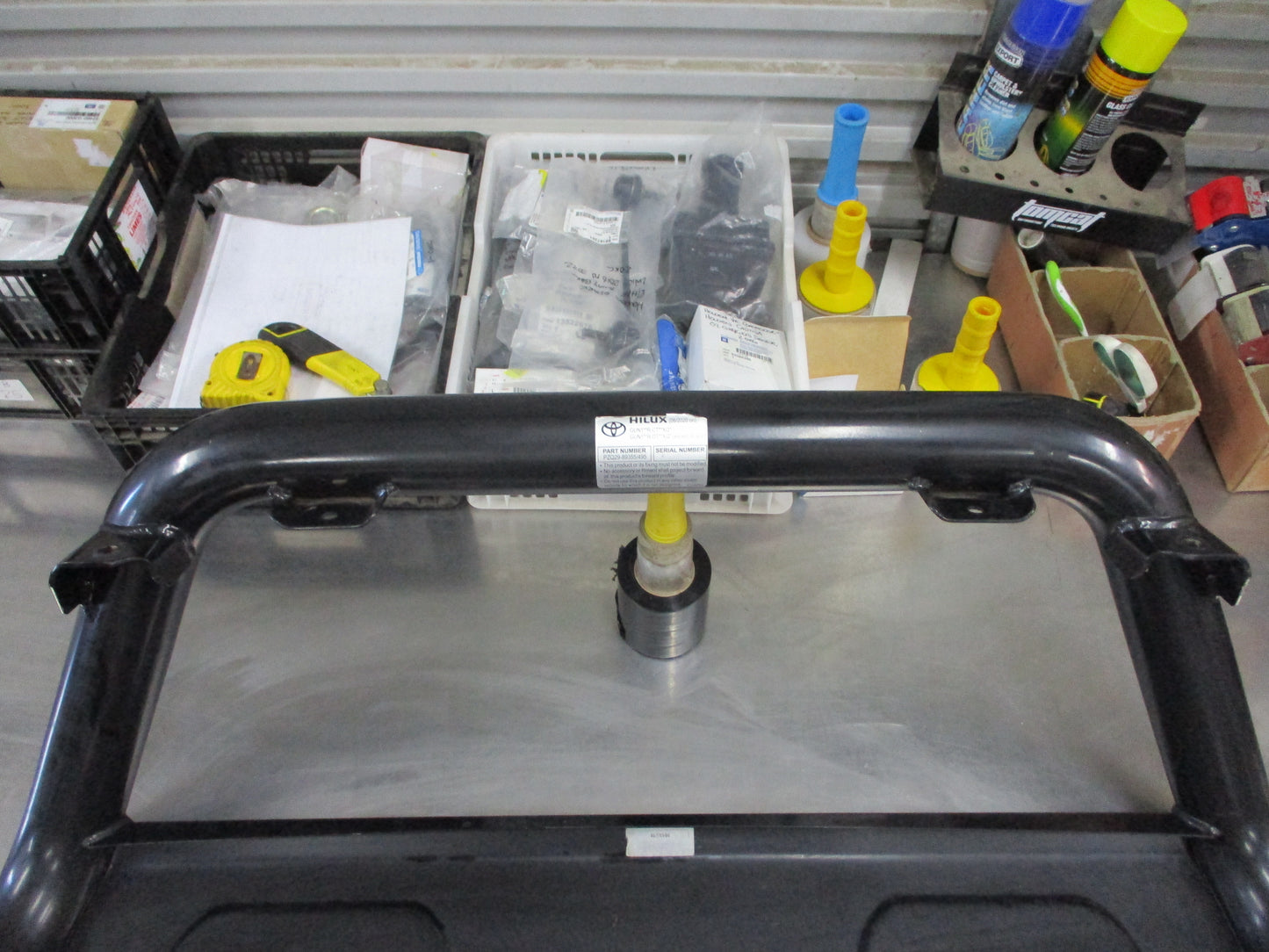 Toyota Hilux Genuine Stainless Black Nudge Bar (Replacement Only No Fitting KIt) Used Part