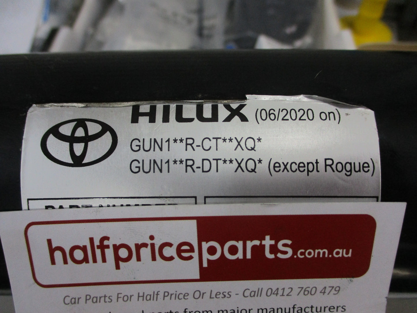 Toyota Hilux Genuine Stainless Black Nudge Bar (Replacement Only No Fitting KIt) Used Part