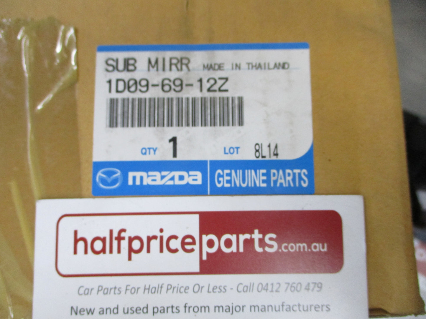 Mazda BT-50 UR/UP Genuine Chrome Right Hand Front Mirror Assembly New Part