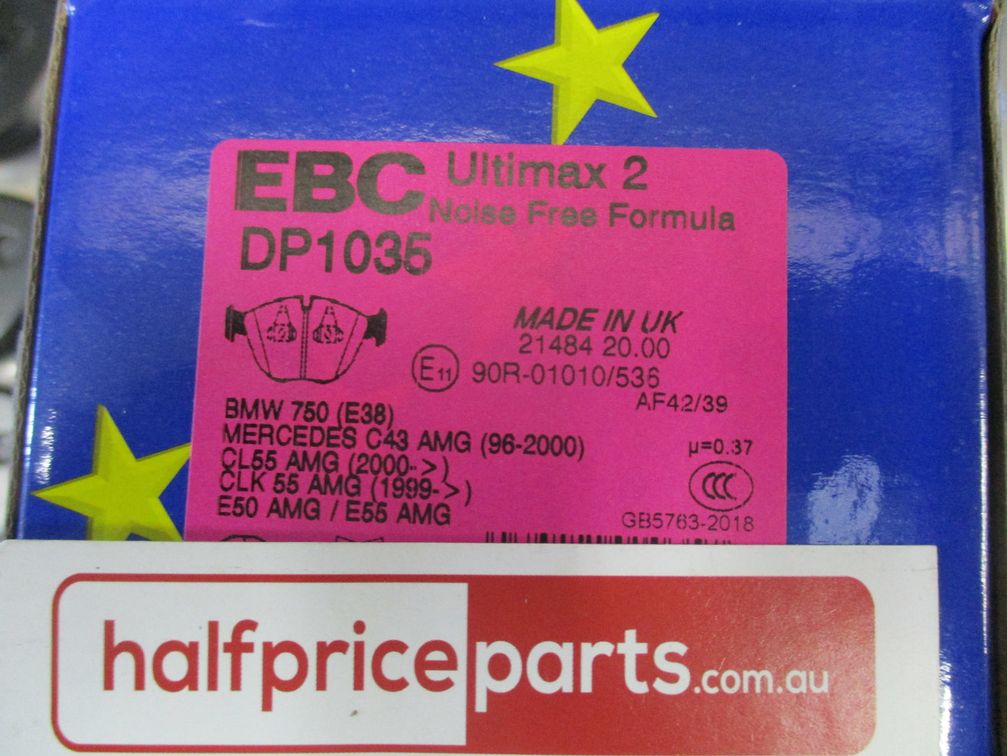 EBC Ultimax Front Brake Pads To Suit Audi/BMW/Mercedes-Benz/VW New Part