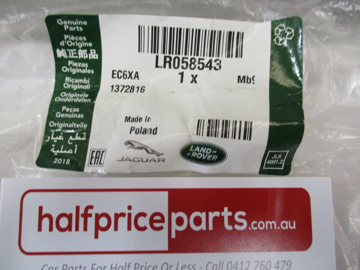 LandRover Discovery Sport Genuine L/H (Passenger) Door Upper Weather Strip New Part