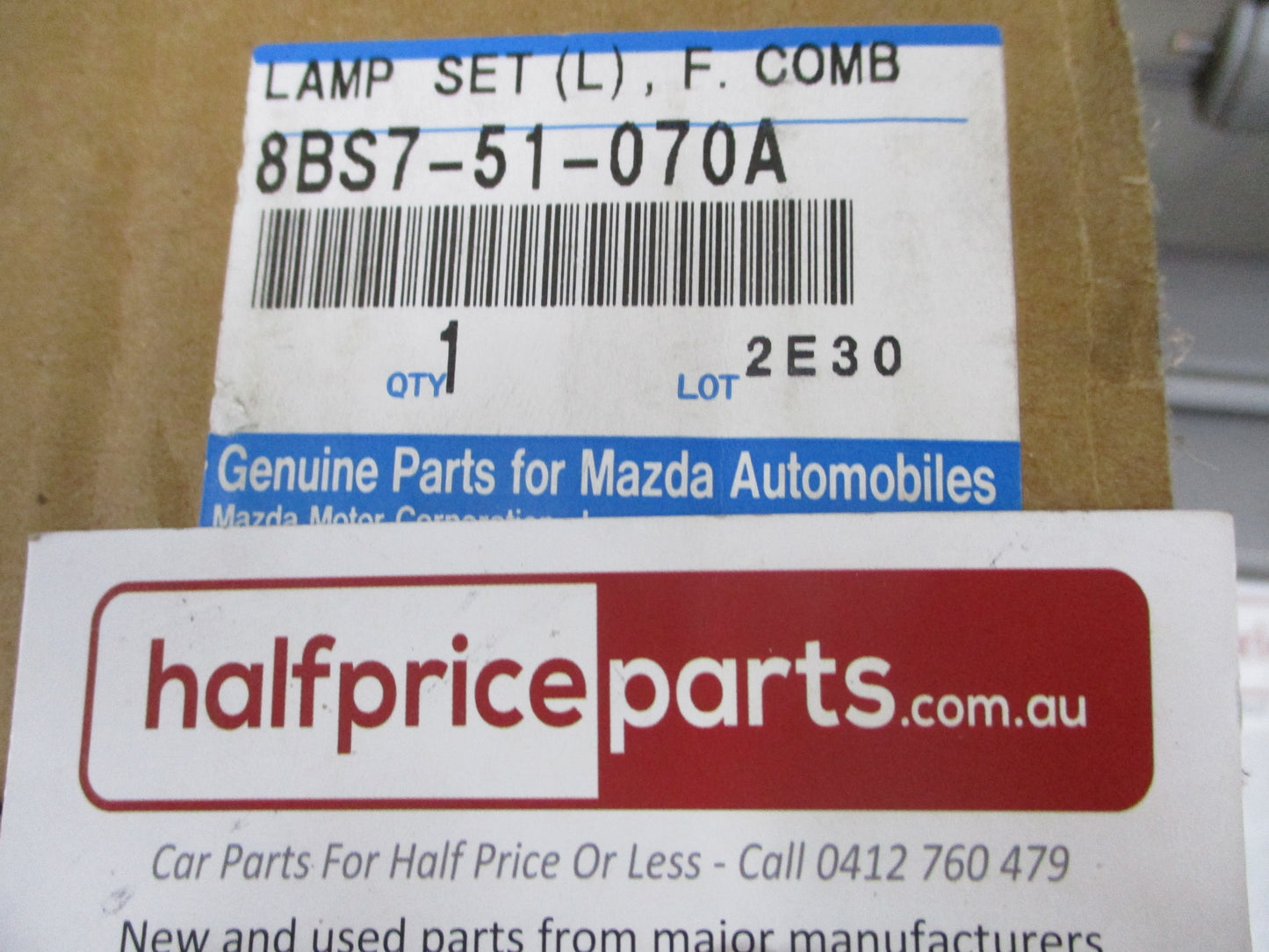 Mazda E-Series Van Genuine Left Hand Headlight Case With Indicator New Part