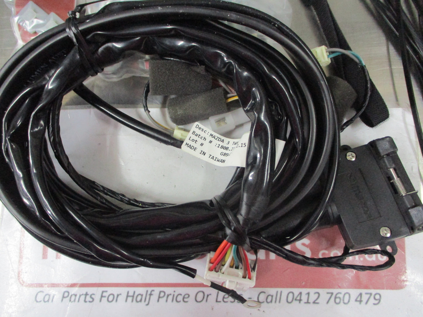 Mazda 3 BM-BN Sedan Genuine Tow Bar Kit Wiring Loom 7 Pin Flat New Part