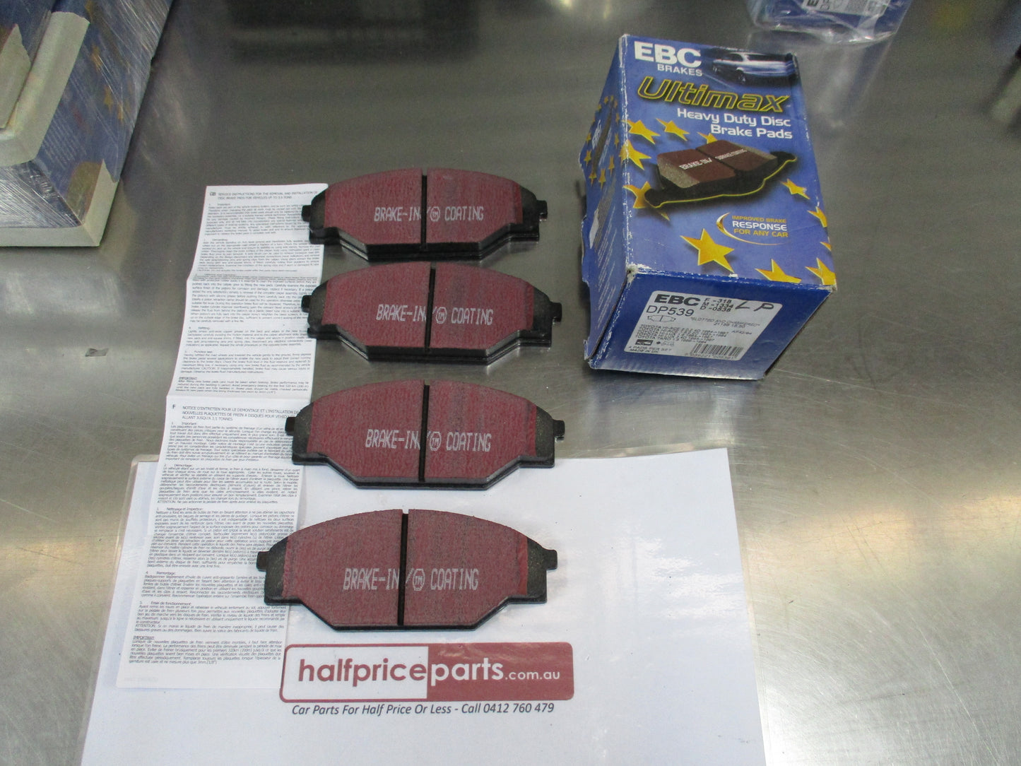 EBC Ultimax Front Disc Brake Pad Set Suits Toyota Hiace/Hilux 83-97 New Part