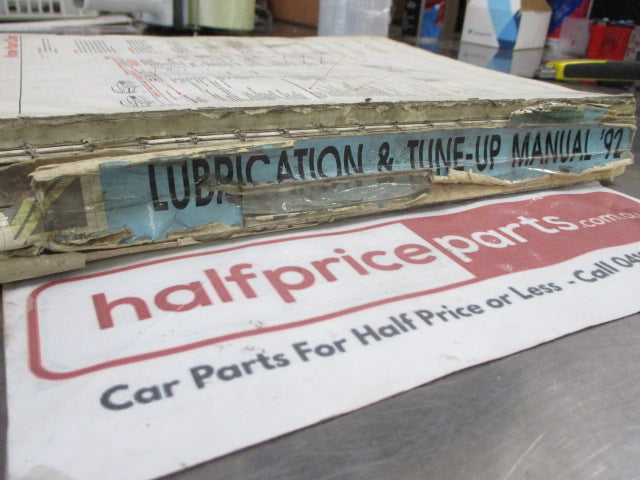 Lubrication & Tune-Up Engine Specifications Manual 1992 Used Part
