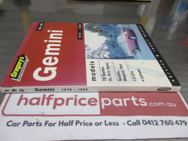 Gregorys Genuine Holden Gemini 1979/1982 Service Manual Used Part