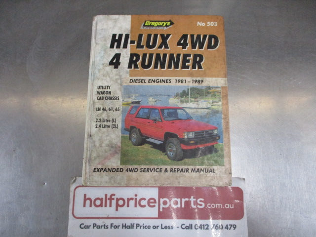 Gregory's Manual Suits Toyota Hilux/Forerunner 1981 To 1989 2.4L Used Part