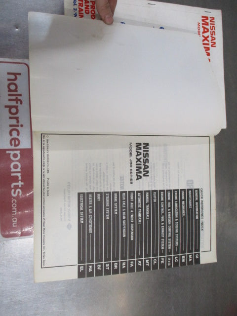 Nissan J30 Maxima Genuine Service Manual and Product Info/Training Manual Used VGC