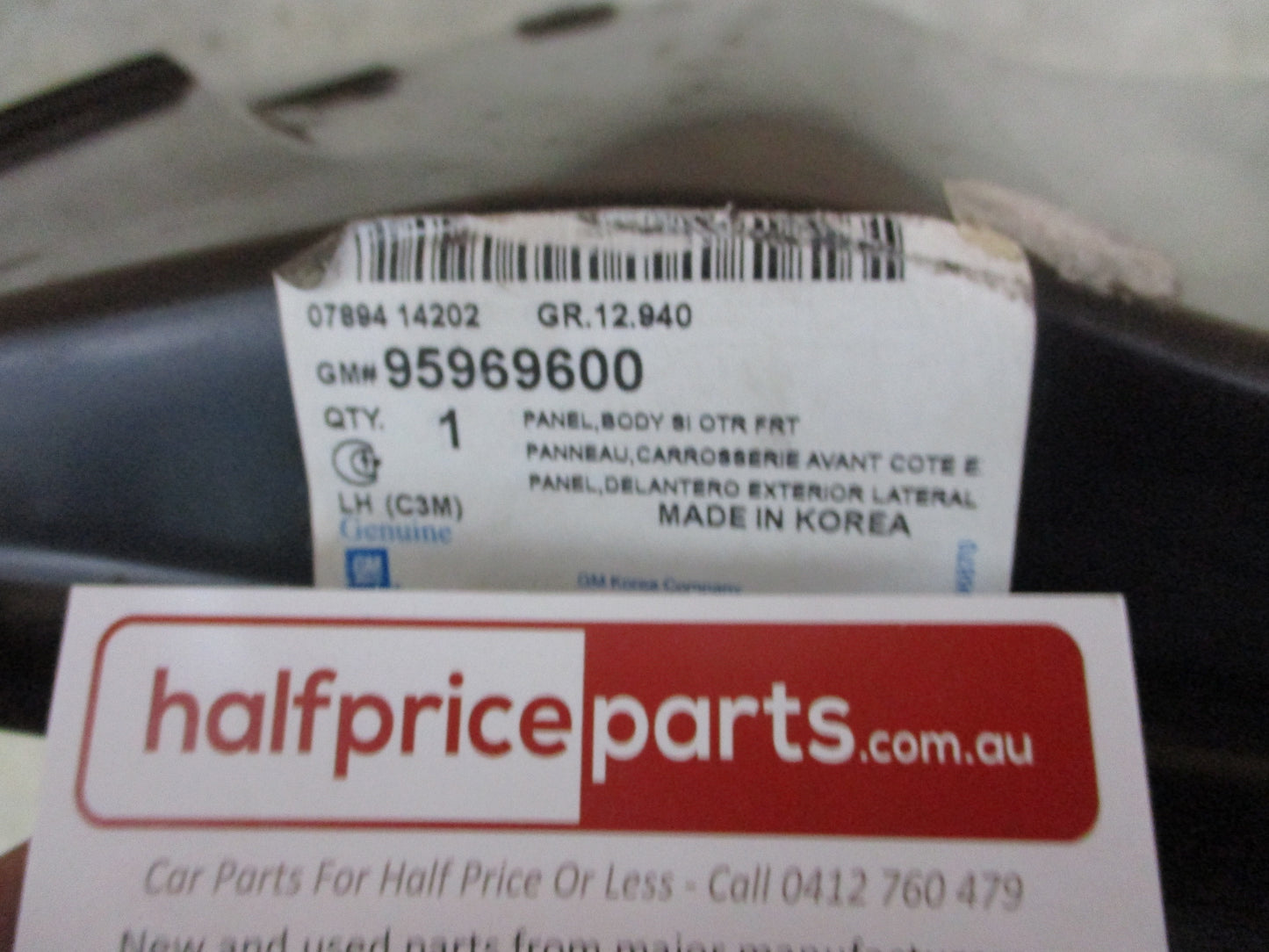 Holden MJ Barina Spark Genuine Left Hand Rear Outer Body Panel New Part