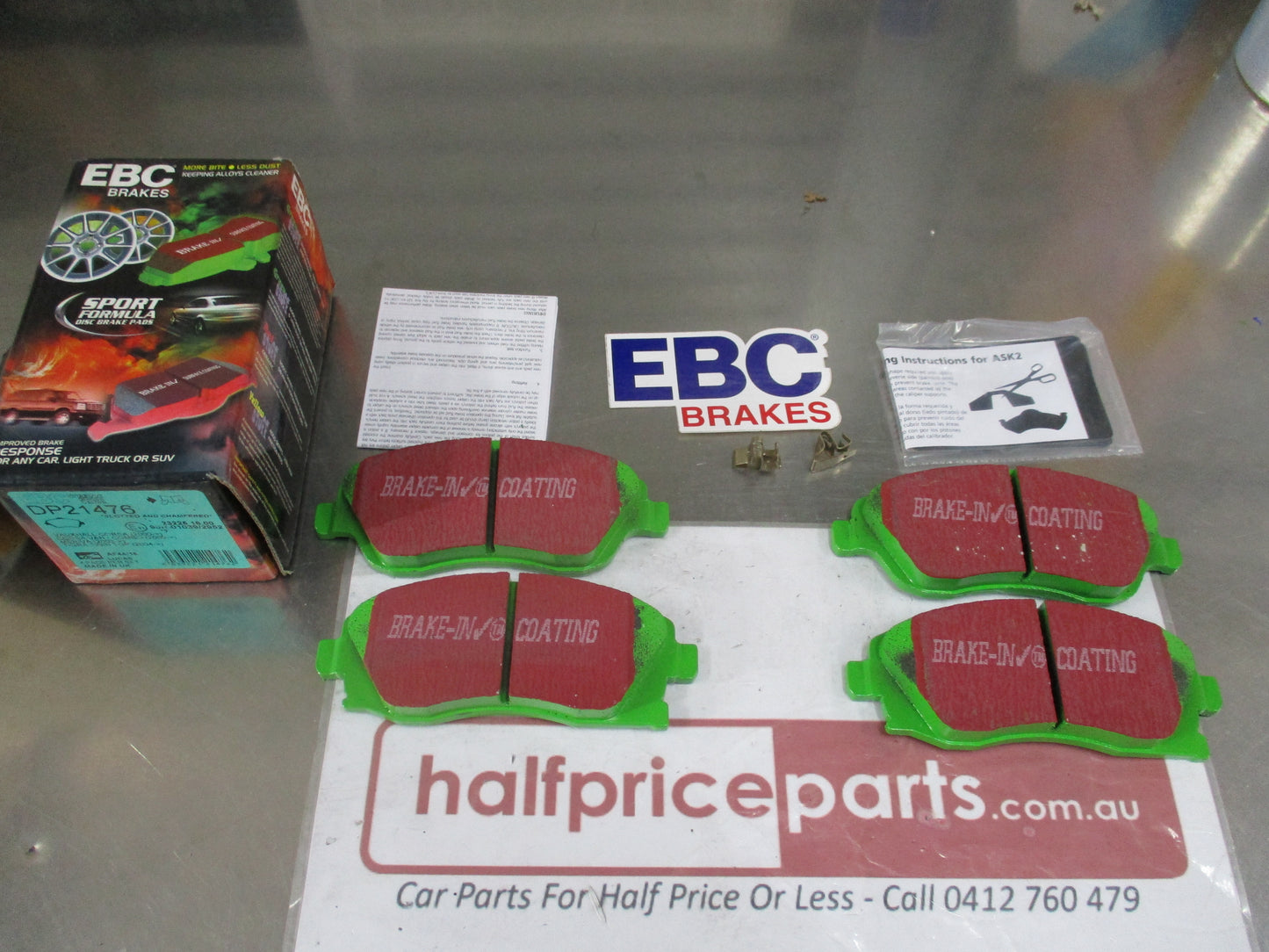 EBC Greenstuff Front Brake Pad Set Suits Holden Barina New Part